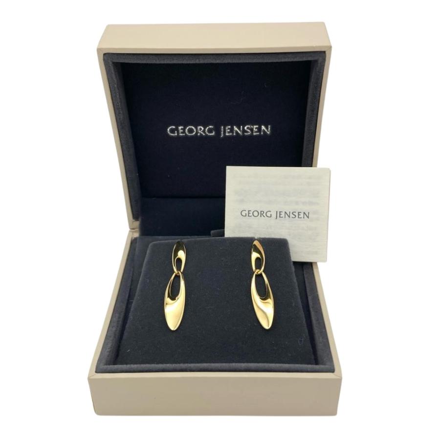 ジョージジェンセン Georg Jensen ゼファー ZEPHAR ピアス K18YG 6.1g