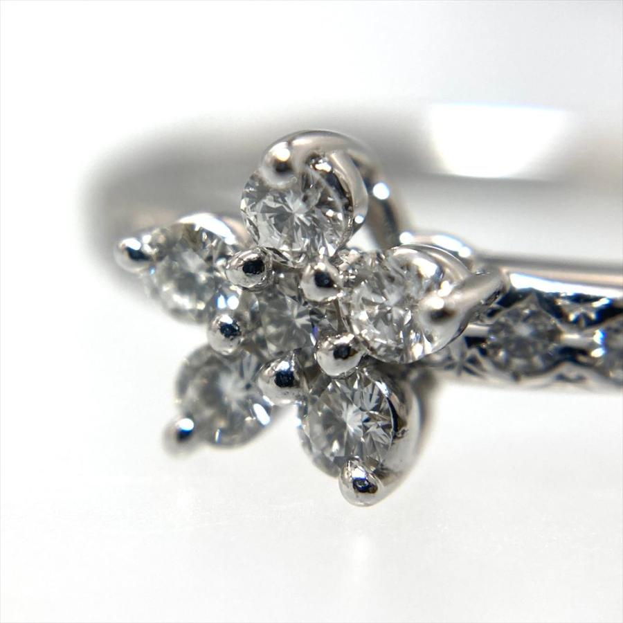 タサキ TASAKI フラワー モチーフ リング 指輪 ダイヤモンド 0.25ct 約