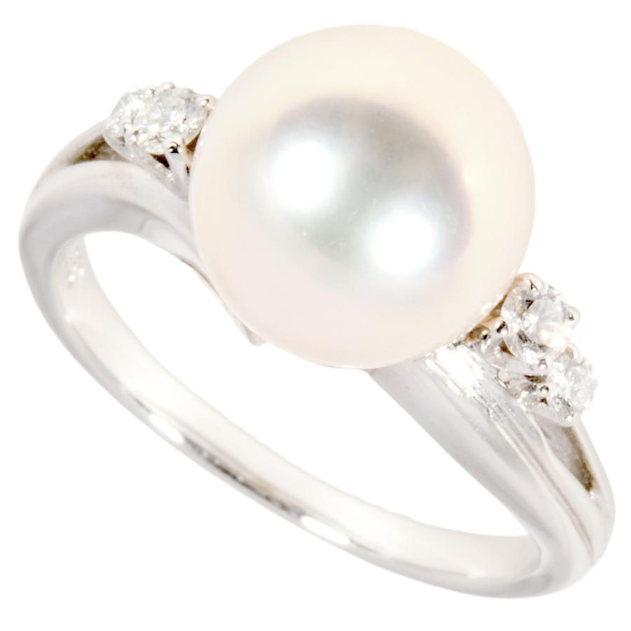 MIKIMOTO（ミキモト） パール 約9.1mm リング 指輪 ダイヤモンド 約10