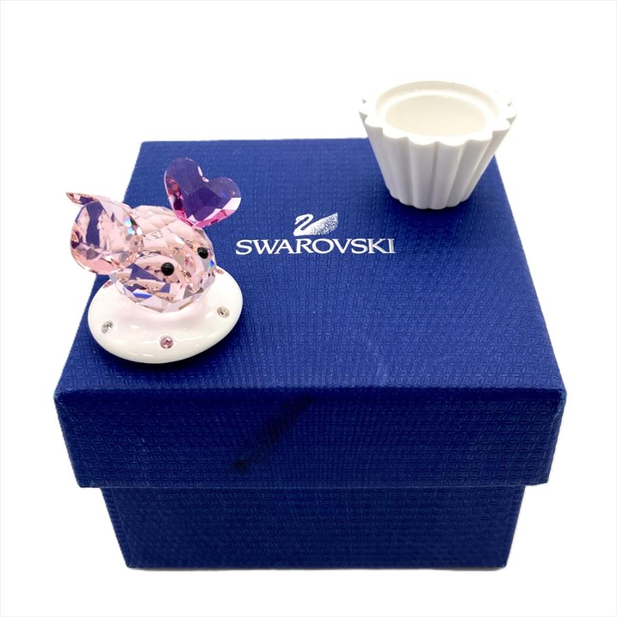 SWAROVSKI スワロフスキー 置物 箱付き SWAROVSKI（スワロフスキー） カップケーキボックスとネズミ オブジェ