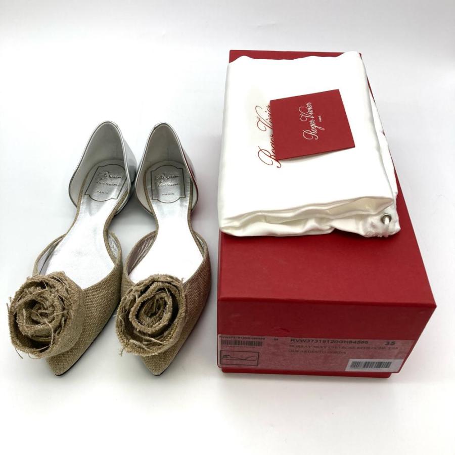 ロジェヴィヴィエ Roger vivier フラワー バレエシューズ パテント