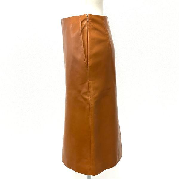 HERMES（エルメス） ロング スカート レザー ブラウン 36 マルジェラ期