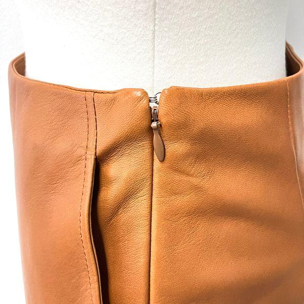 HERMES（エルメス） ロング スカート レザー ブラウン 36 マルジェラ期