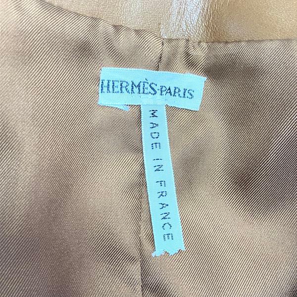 HERMES（エルメス） ロング スカート レザー ブラウン 36 マルジェラ期