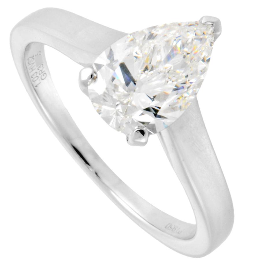 グラフ GRAFF パラゴン ペアシェイプ リング 指輪 ダイヤモンド 1.03ct