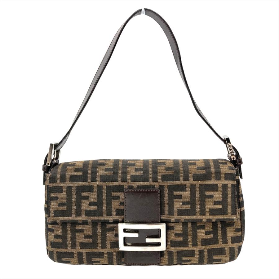 フェンディ FENDI ラムスキン レザー マンマバケット ショルダーバッグ【中古】 中古・古着通販】FENDI (フェンディ) ショルダーバッグ/ズッキーノ