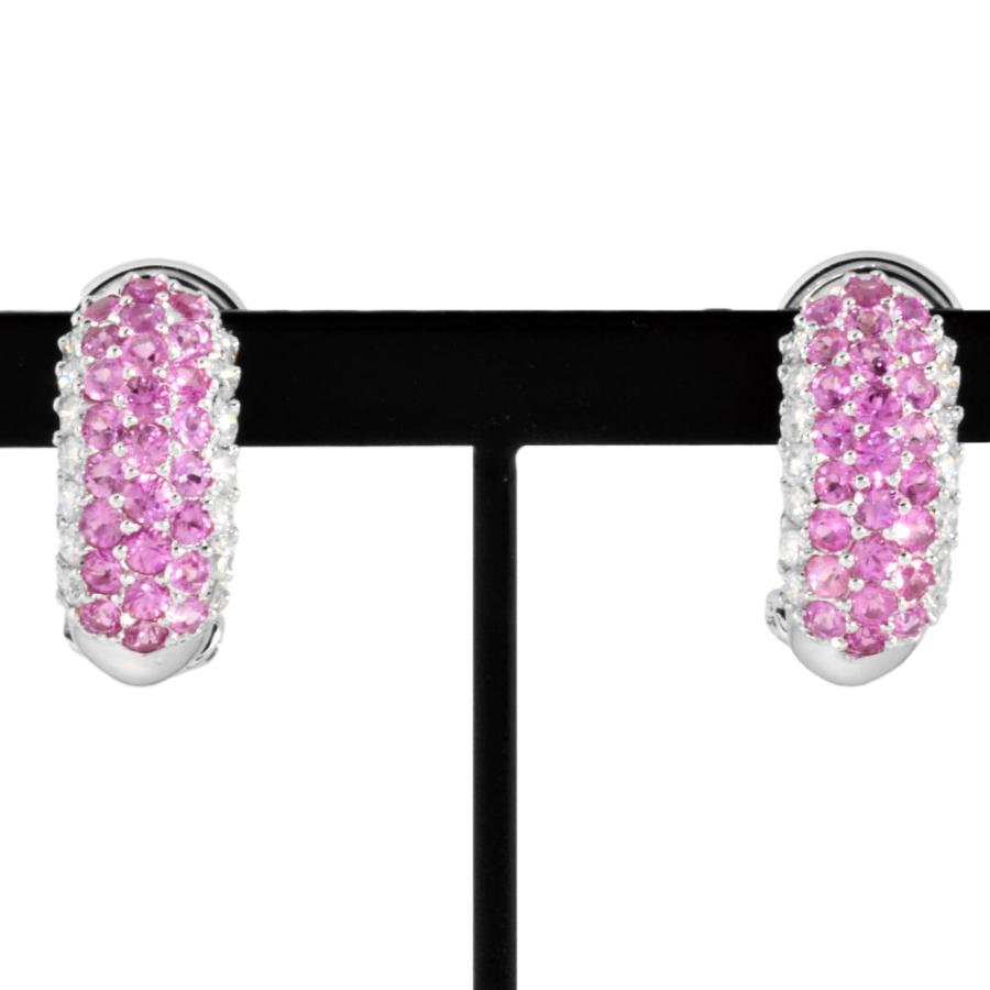 ポンテヴェッキオ　ピアス　ピンクサファイア　ダイヤモンド　k18WG Ponte Vecchio（ポンテヴェキオ） ピアス ピンクサファイア 2.05ct