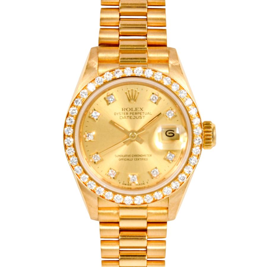 デイトジャスト ロレックス ROLEX 69138G R番 腕時計 シャンパン文字盤