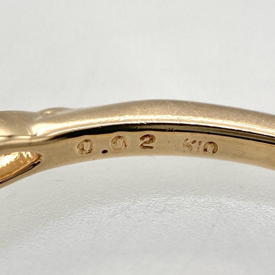agete（アガット） リング 指輪 ダイヤモンド 0.02ct 約10号 K10PG 0.8