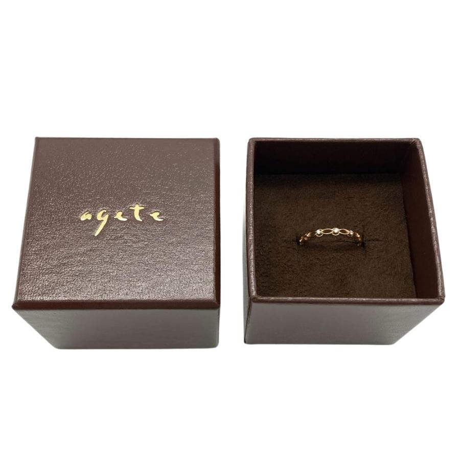 agete（アガット） リング 指輪 ダイヤモンド 0.02ct 約10号 K10PG 0.8