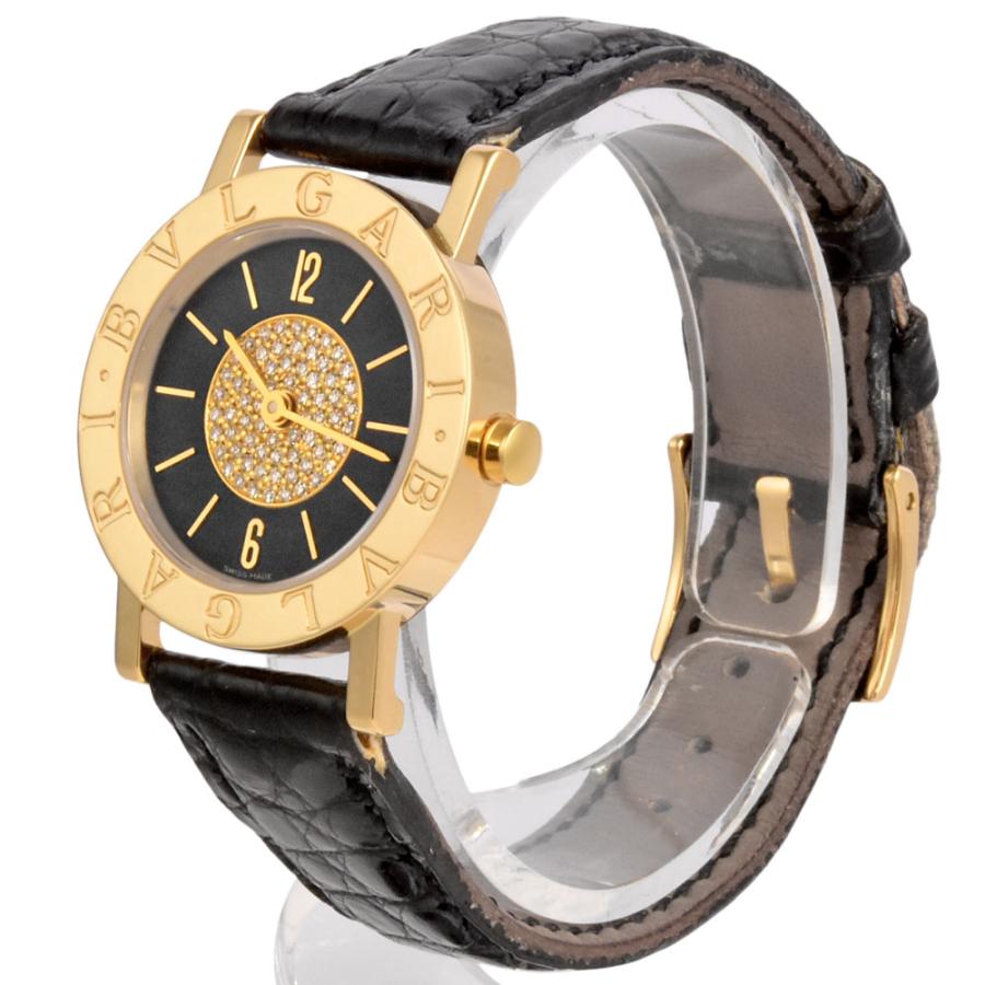 BVLGARI ブルガリ ブルガリブルガリ パヴェダイヤ K18YG レディース 金 