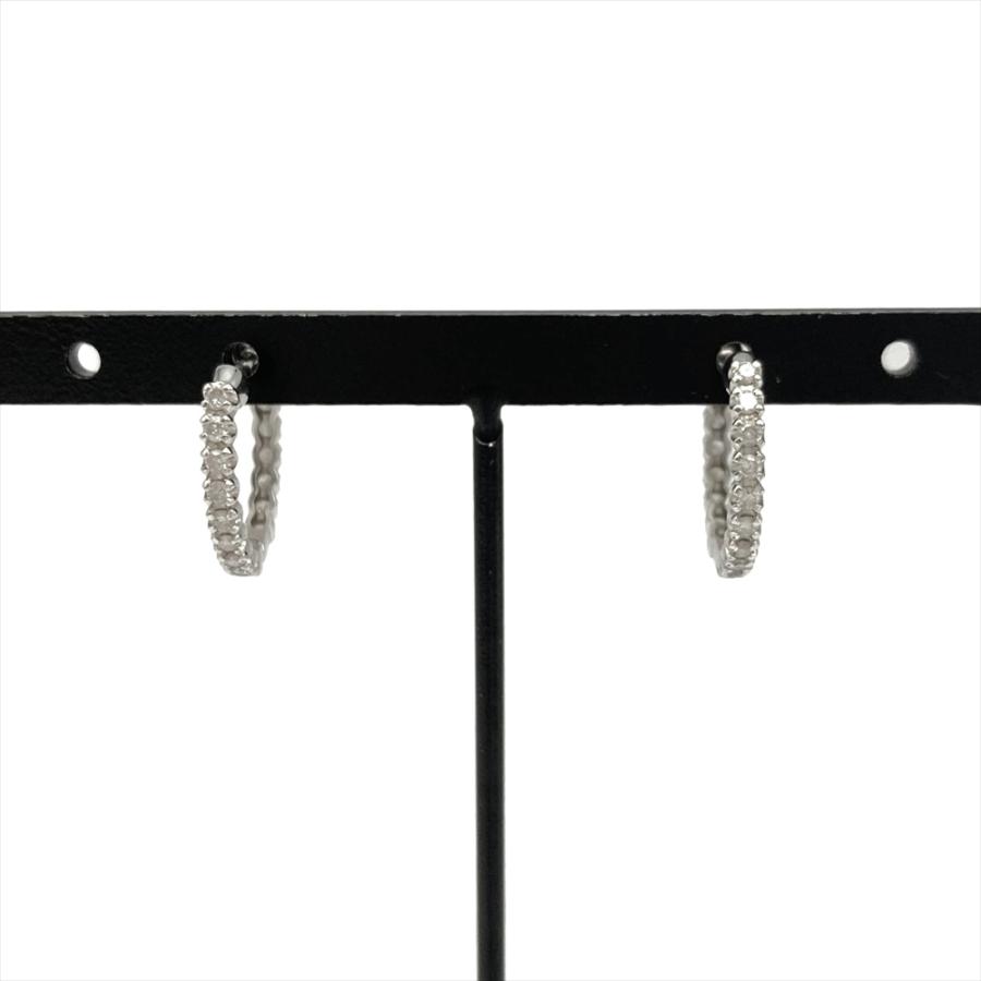 フープ ピアス ダイヤモンド 0.5ct Pt900 2.8g プラチナ : ゴールド