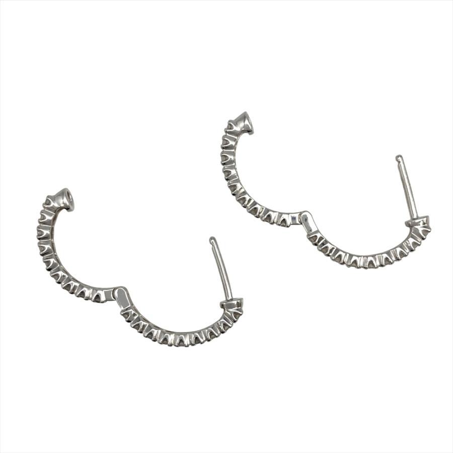 フープ ピアス ダイヤモンド 0.5ct Pt900 2.8g プラチナ : ゴールド