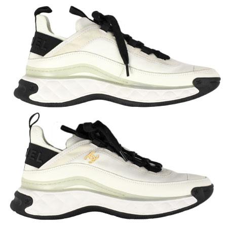 CHANEL シャネル　スニーカー　G35617 38 CHANEL シャネル ココマーク スニーカー G35617 サイズ38 1/2