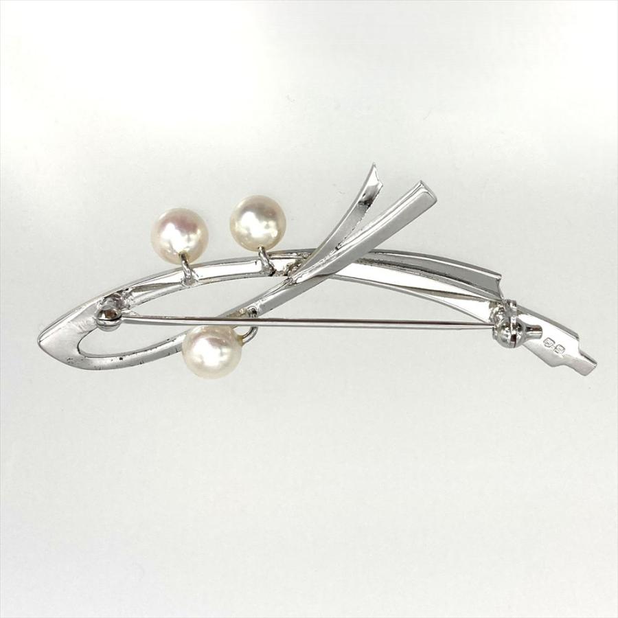 MIKIMOTO（ミキモト） MIKIMOTO 3珠 ブローチ シルバー 7.2g 真珠