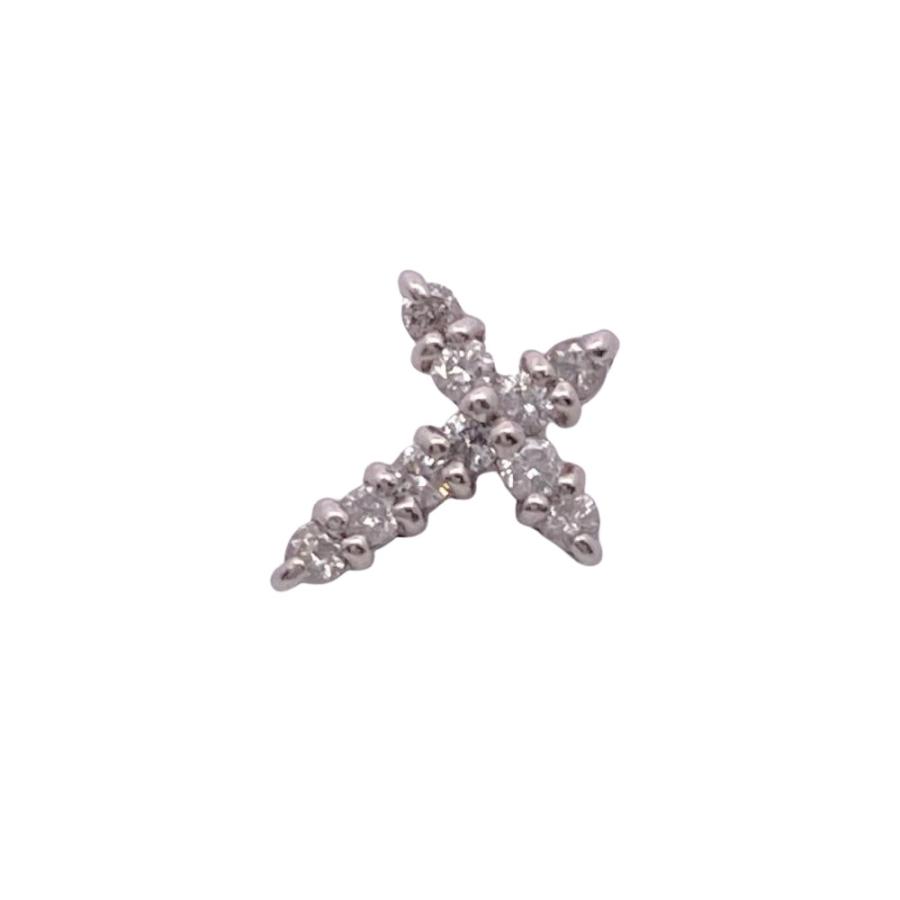 クロス ペンダントトップ ダイヤモンド 0.1ct Pt900 0.4g プラチナ