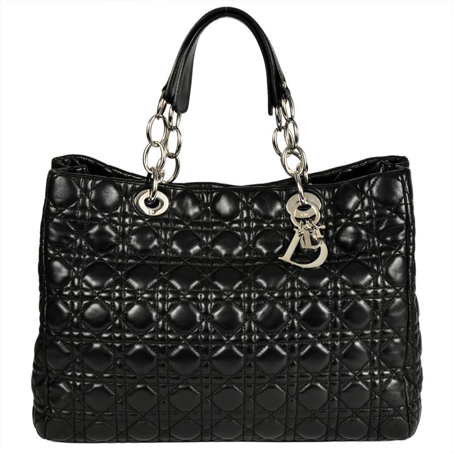 Lady Dior ディオール レディディオール トートバッグ レザー ブラック