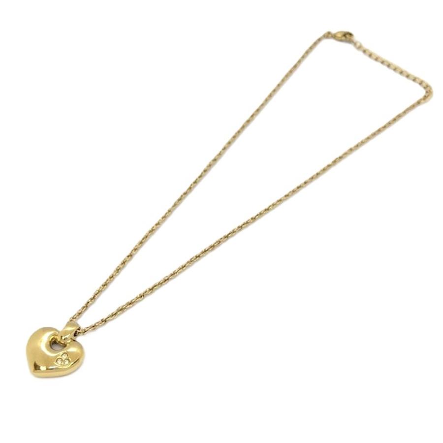 【美品】 クリスチャンディオール ハート ラインストーン ネックレス クリスチャンディオール Dior ハートラインストーン ネックレス