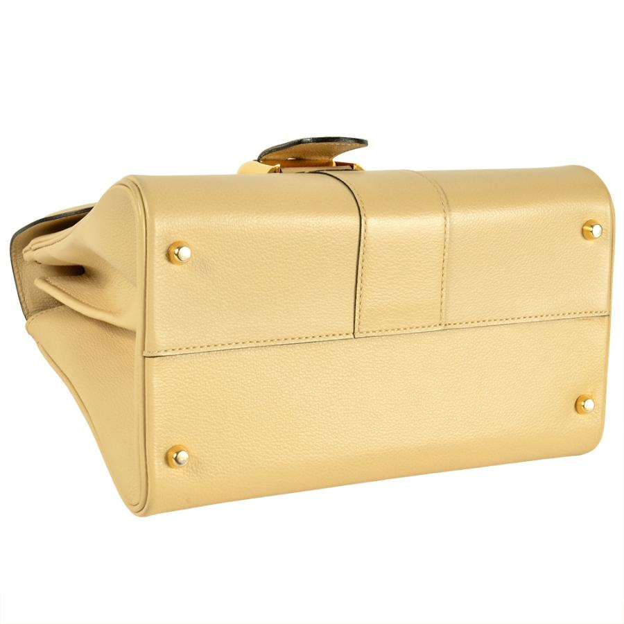 デルヴォー DELVAUX ブリヨン PM ハンドバッグ レザー ベージュ