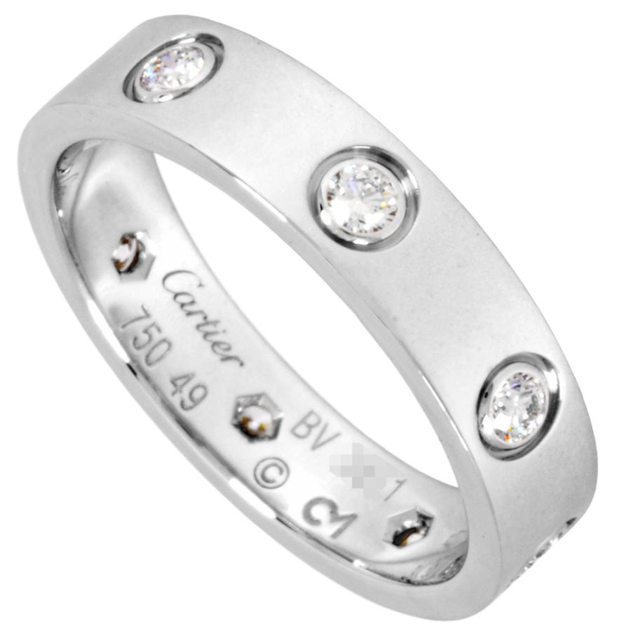 カルティエ ミニラブリング 1P ダイヤ WG #49