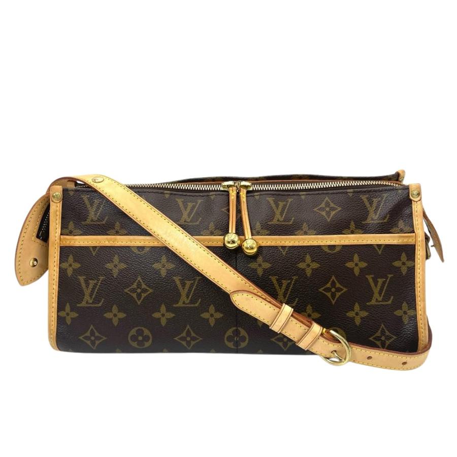 【マクラ】Louis Vuitton ボディバッグ ブラウン キャンバス LOUIS VUITTON（ルイ・ヴィトン） ポパンクール・ロン ショルダー