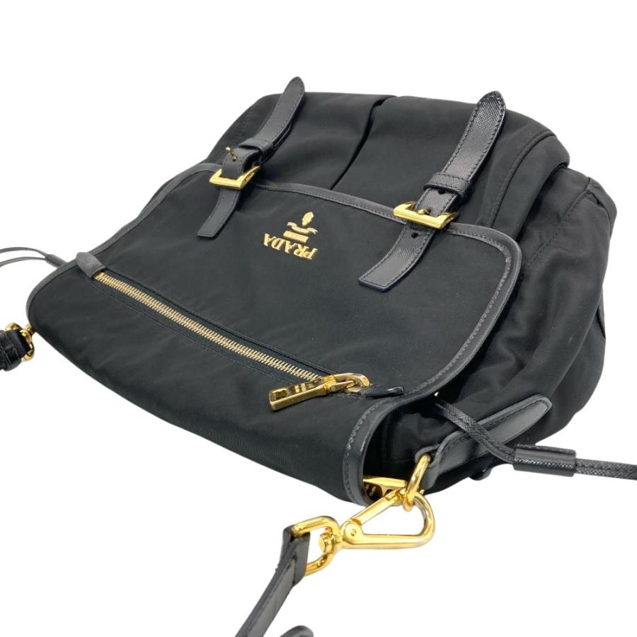 PRADA（プラダ） ナイロン レザー ショルダーバッグ ナイロン ブラック