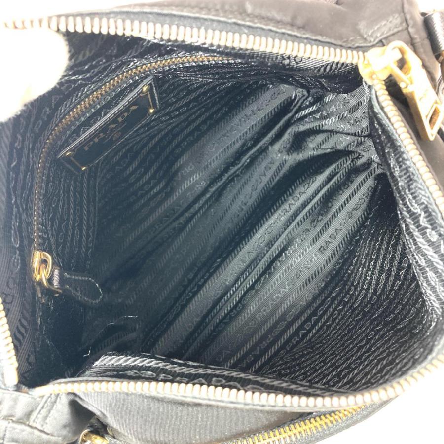 PRADA（プラダ） ナイロン レザー ショルダーバッグ ナイロン ブラック