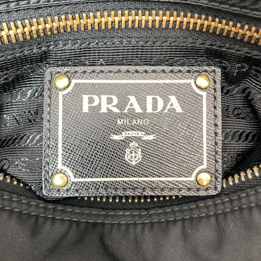PRADA（プラダ） ナイロン レザー ショルダーバッグ ナイロン ブラック