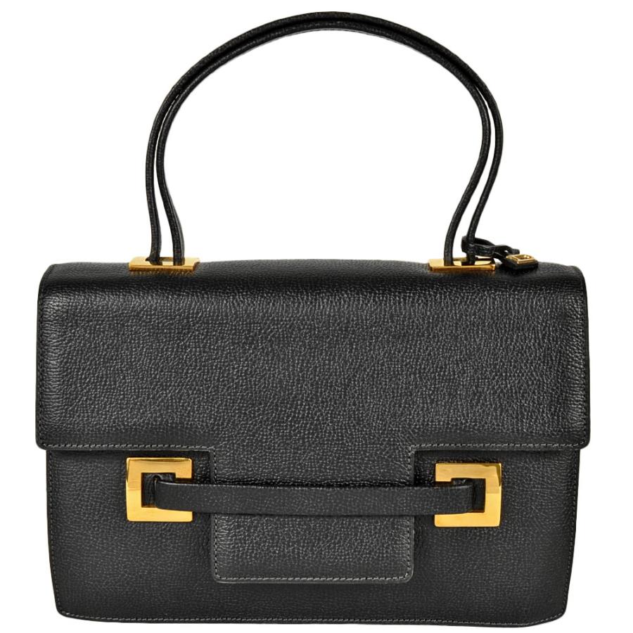 デルヴォー DELVAUX マダム ハンドバッグ グレインレザー ブラック