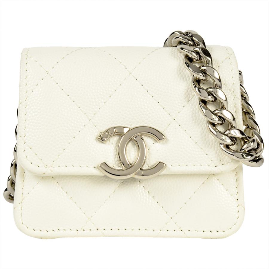 キャビアスキン シャネル CHANEL マイクロ マトラッセ チェーン