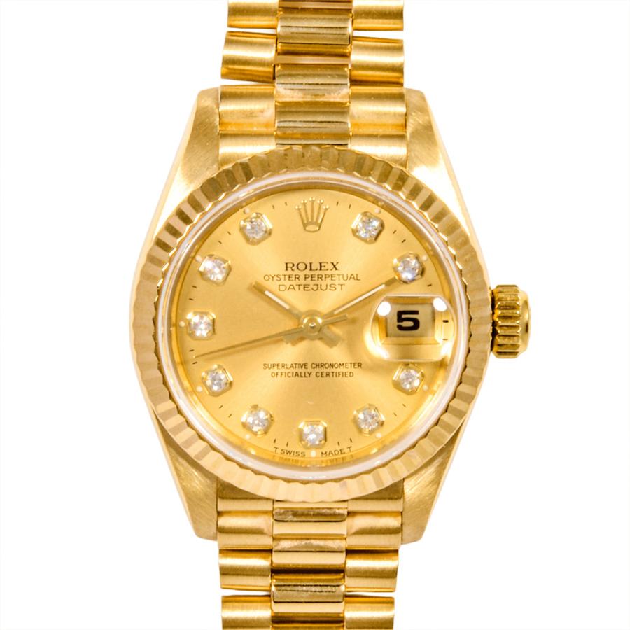 ロレックス デイトジャスト YGベルト 3コマ 18k 69178 保証書付き ロレックス デイトジャスト YGベルト 3コマ 18k 69178 保証書付き