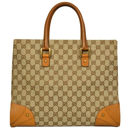 GUCCI（グッチ） GUCCI GGスプリーム キャンバス レザー トートバッグ 