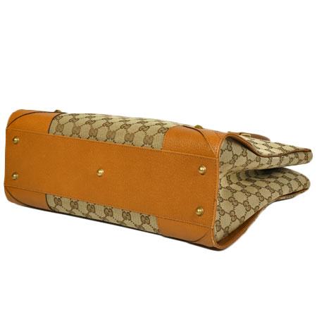 GUCCI グッチ GGスプリーム キャンバス レザー トートバッグ ベージュ 