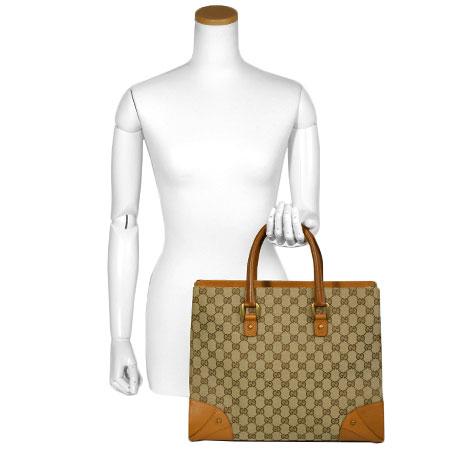 GUCCI グッチ GGスプリーム キャンバス レザー トートバッグ