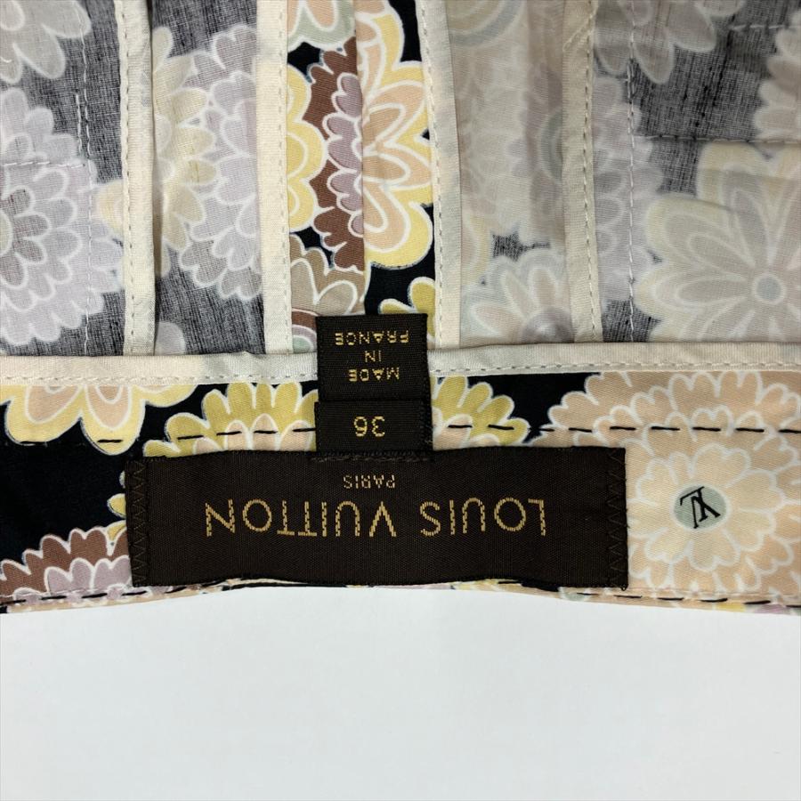 LOUIS VUITTON ルイヴィトン クロップド パンツ コットン ブラック 36  