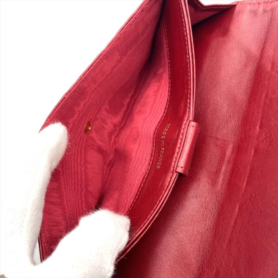 CHANEL（シャネル） ビコローレ 長財布 ラムスキン レッド ゴールド