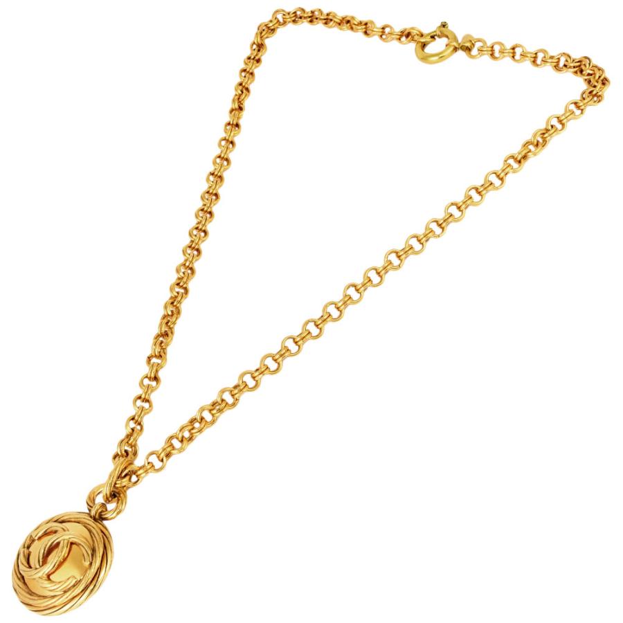 CHANEL シャネル ネックレス ゴールド ココマーク ミラー 93P 