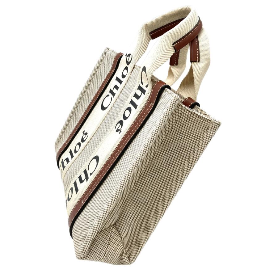 クロエ Chloe ウッディスモール トートバッグ コットン レザー 4217565 ブラウン レディース | Chloe | 01