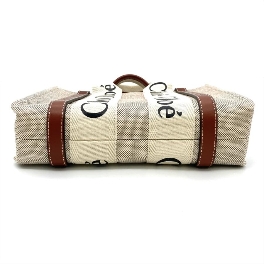 クロエ Chloe ウッディスモール トートバッグ コットン レザー 4217565 ブラウン レディース | Chloe | 03