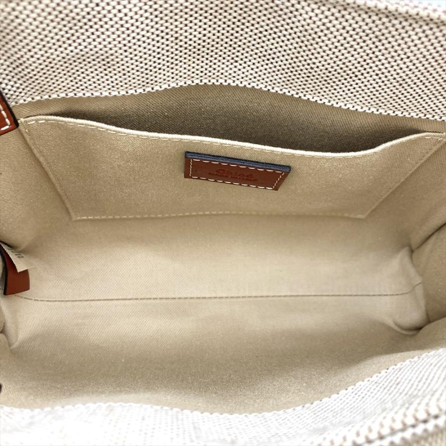 クロエ Chloe ウッディスモール トートバッグ コットン レザー 4217565 ブラウン レディース | Chloe | 06
