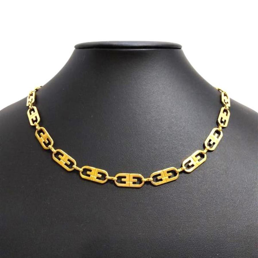 ジバンシー Givenchy Gロゴ ロング ネックレス ゴールド チェーン GP