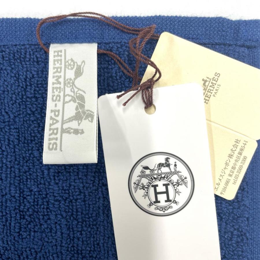 HERMES（エルメス） カレ ステアーズ タオル コットン H103189M ブルー