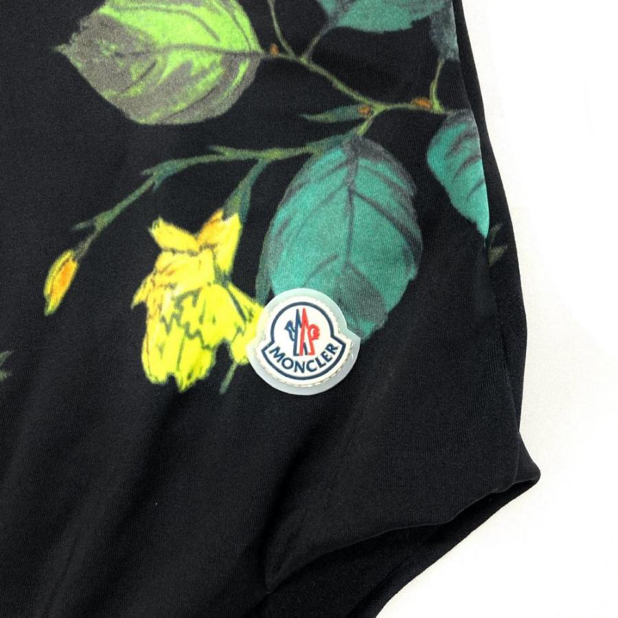 MONCLER 花柄水着 青緑色・黒 収納袋付き MONCLER 花柄水着 青緑色・黒