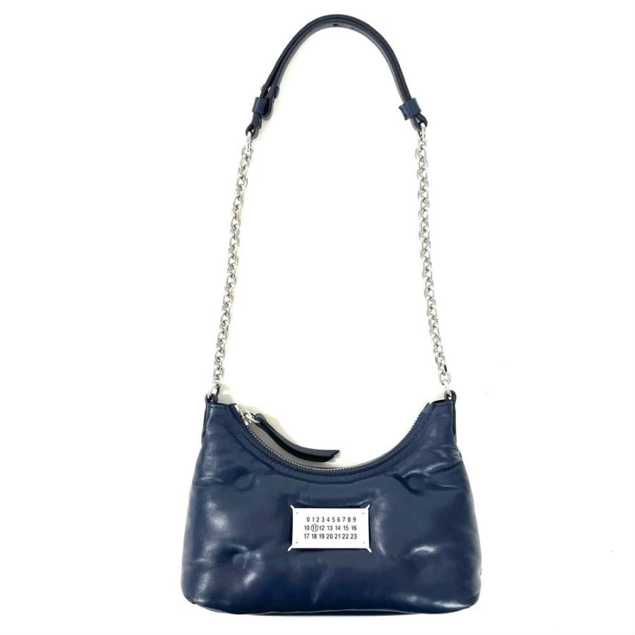 Maison Martin Margiela レザー サコッシュ ネイビー マルタンマルジェラ MARTIN MARGIELA ホーボー スモール ショルダー