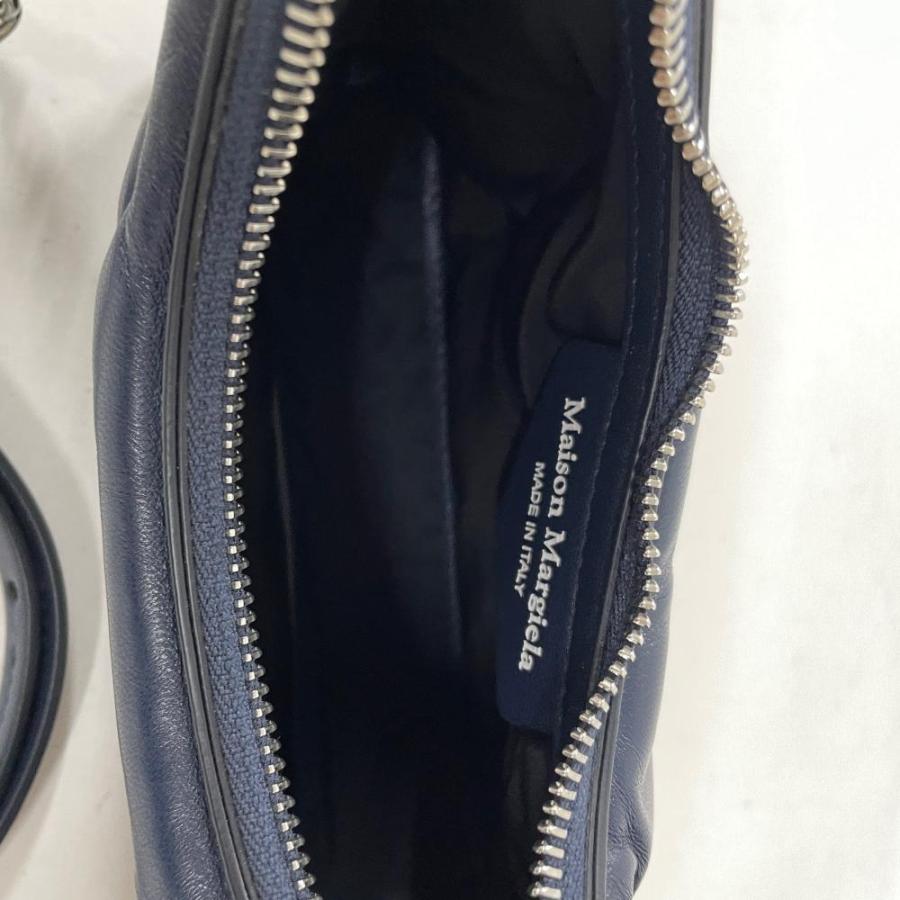 Maison Martin Margiela レザー サコッシュ ネイビー マルタンマルジェラ MARTIN MARGIELA ホーボー スモール ショルダー