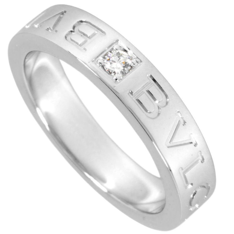 BVLGARI ブルガリ ダブルロゴ リング 指輪 約10.5号 K18WG 6.2g 1P  