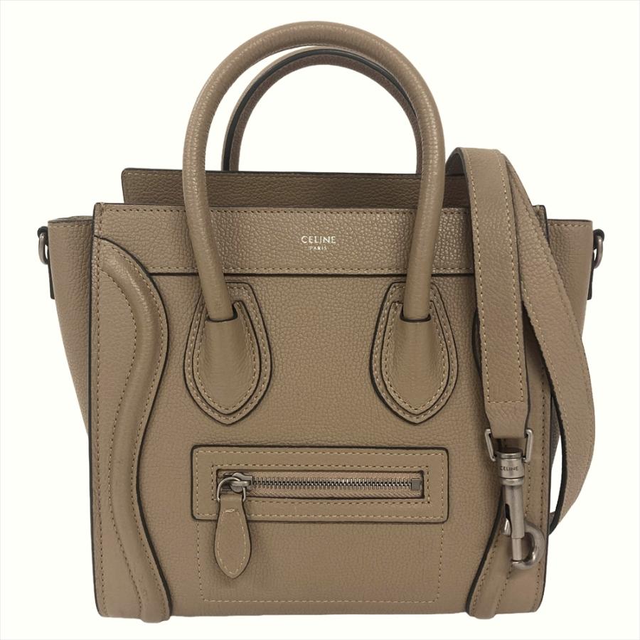 CELINE（セリーヌ） ラゲージ ナノ ハンドバッグ 2WAY カーフスキン