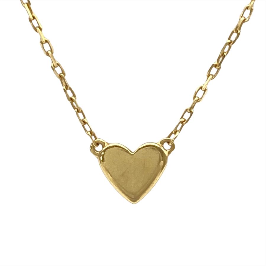 AHKAH（アーカー） ハート ネックレス K18YG 1.3g イエローゴールド