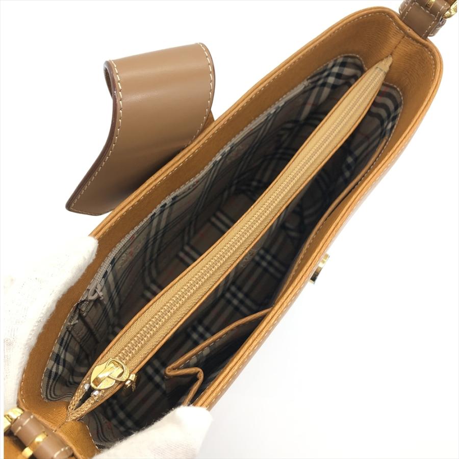 BURBERRY バーバリー トートバッグ ショルダーバッグ レザー ブラウン  