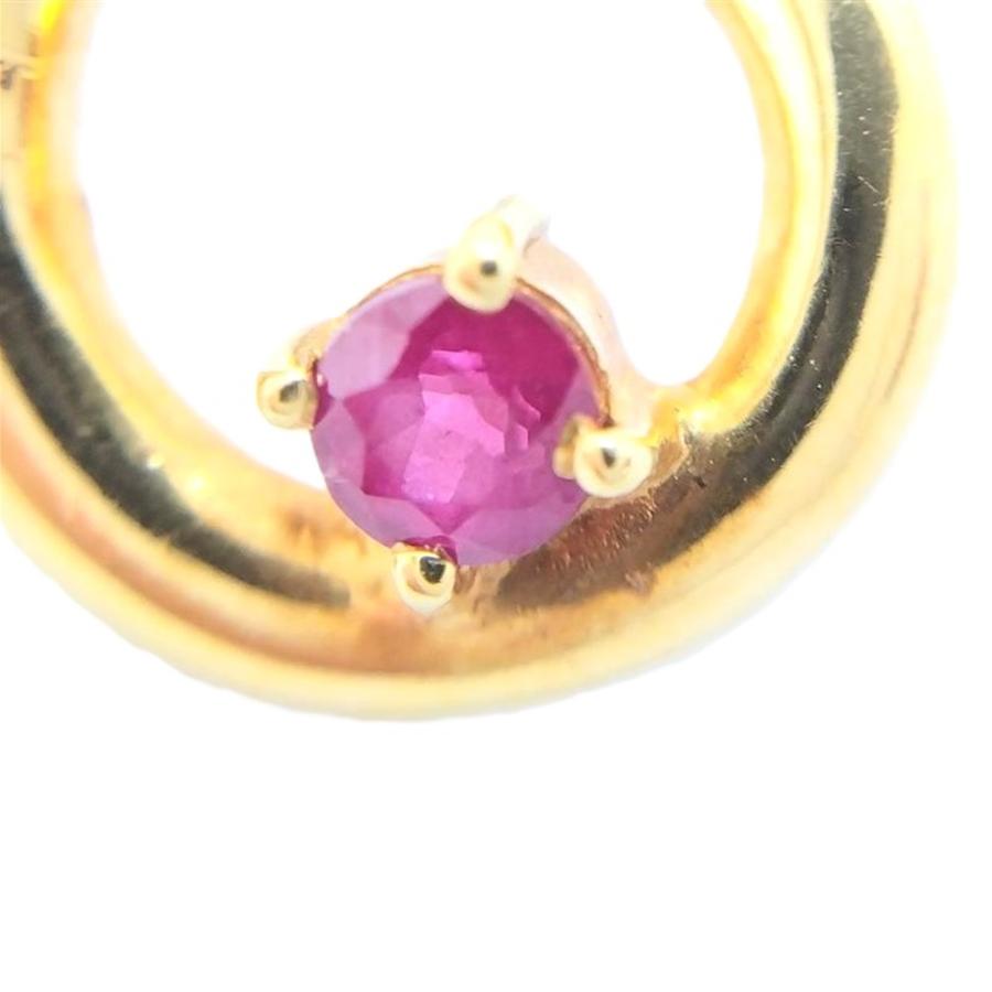 スタージュエリー STAR JEWELRY サークル ピアス ルビー K18 ゴールド